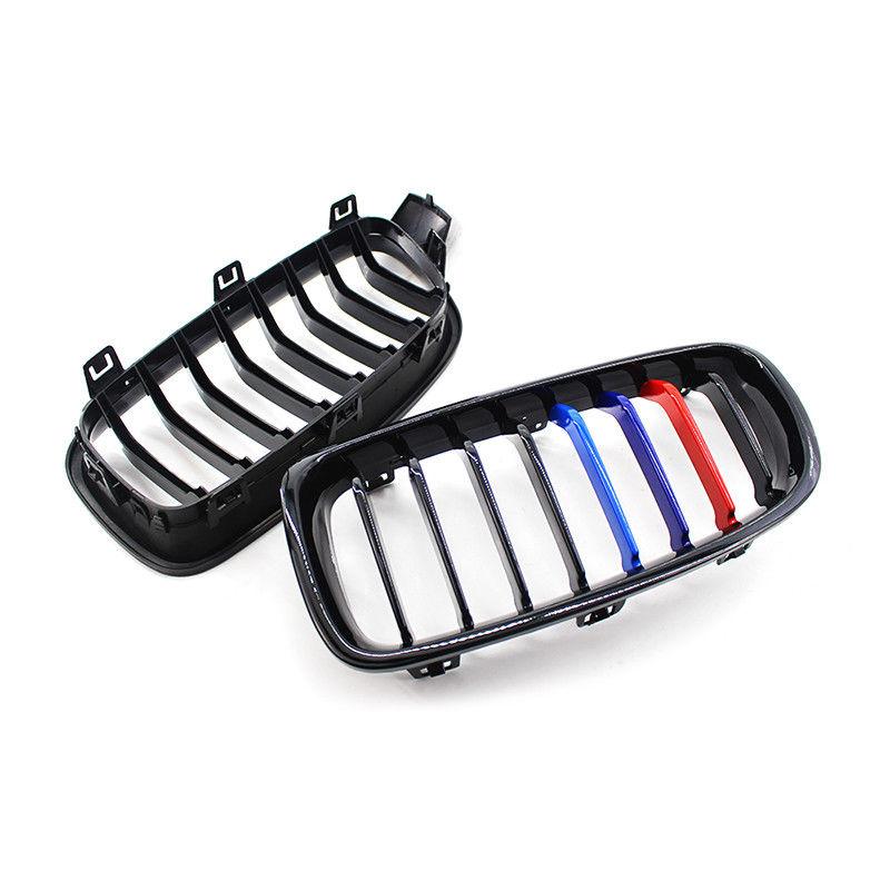 Frontstoßstangengrill, Nierengitter, einzelne Doppellamellen, passend für BMW 3er-Serie F30 F31 F35 2012–2017, MSport-Styling-Trim-Auto