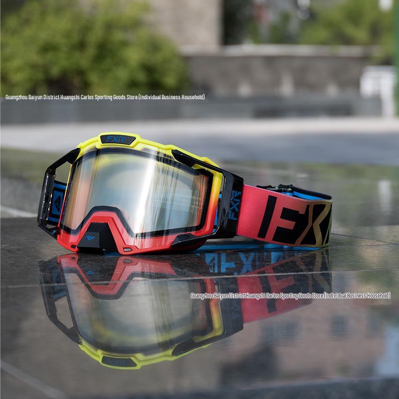 FXR Double-Layer Anti-Fog Goggles for Motorcycle, Off-Road, Mountain Biking & Skiing