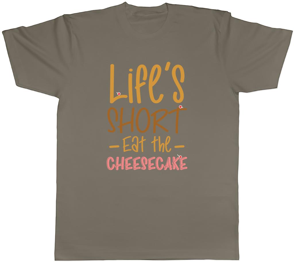 Funny Lifes Short Unisexs TShirt Eat the Cheesecake Dessert Tee Gift