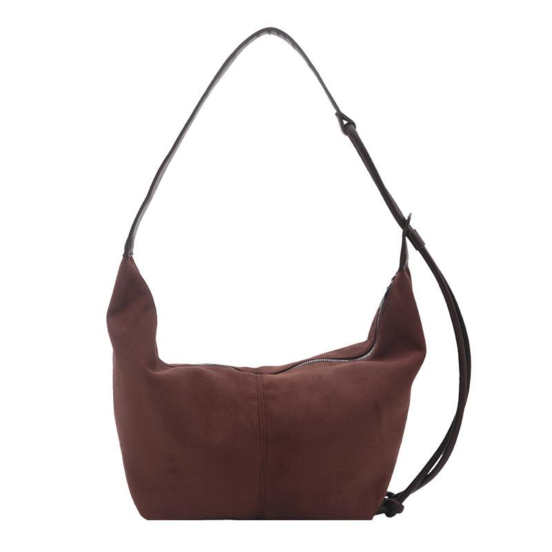 

Deerskin velvet single shoulder underarm bag matte soft surface winter new solid color large capacity commuter dumpling bag women