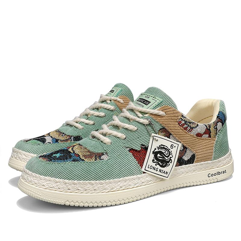 

Новые парусиновые туфли мужские дышащие спортивные повседневные малоизвестные кеды на тысячеслойной мягкой подошве старые пекинские льняные туфли 44