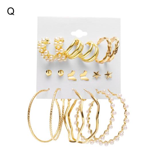 Stylowy Zestaw Kolczyków Serce Dekoracyjny Lekki