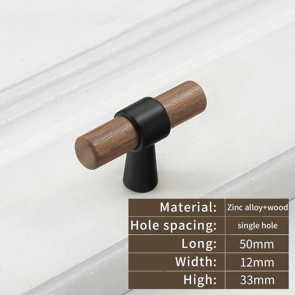 Wardrobe Cupboard Handle Kitchen Door Cabinets Knobs Wood Cabinet Pull Nature Style Wooden Cabinet Handle