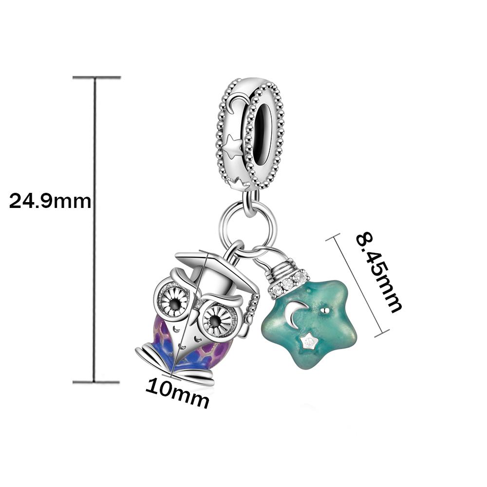 Halloween-Kollektion Echtes Kupfer Hexe Magisches Buch Skelett Kürbis Dämon Lichterkette Dekoration Passend für DIY Armband Halskette Geschenke