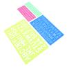 4 Pieces Letter Number Stencils Plastic Material Capital Lowercase Lettering Template for Learning P