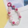 Creative  Beaded Bow Chain Pendant Decoration Keychain Mobile Phone Anti Loss Chain Bag Ornaments Car Accessories Gift