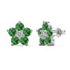 Niche Design Women's S925 Sterling Silver Zircon Hoop Earrings - Christmas Edition