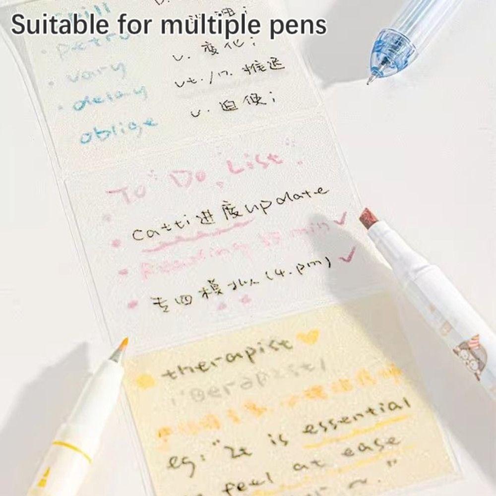 126Sheets Back Full Adhesive Pearlescent Sticky Tabs Aesthetic Stationery Sticky Notes Student
