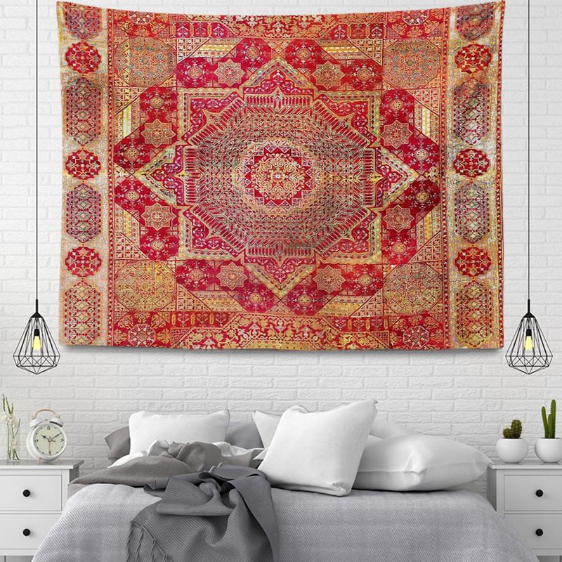Home decoration Wall tapestry aesthetic room boho accessories wall hanging fabric autumn mandala decor vintage Morocco Bedroom