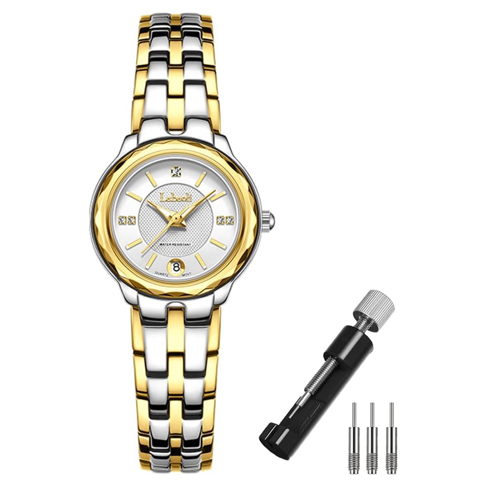 Elegant Women s Simple Stainless Steel Waterproof Watch Gold Silver