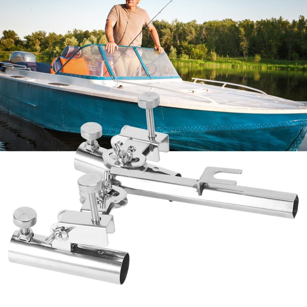 Edelstahl Angelrutenhalter Stufenloser Feintuning Angelrutenhalter Gestell Bootsfischen