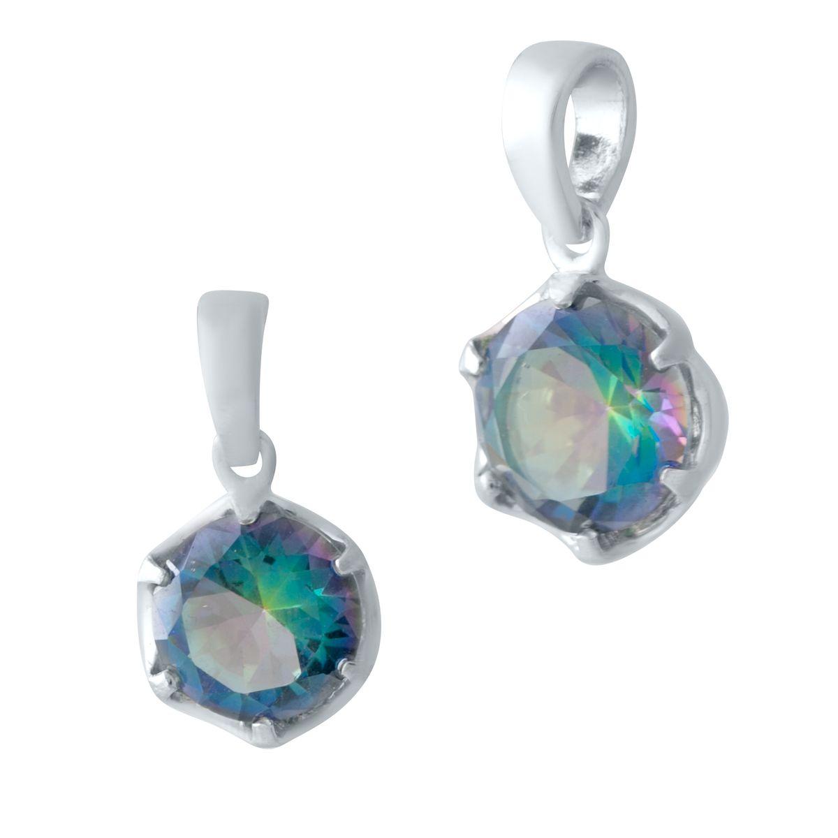 

Срібна підвіска з топазом 2.13ct (2043539) різнокольорові кольору