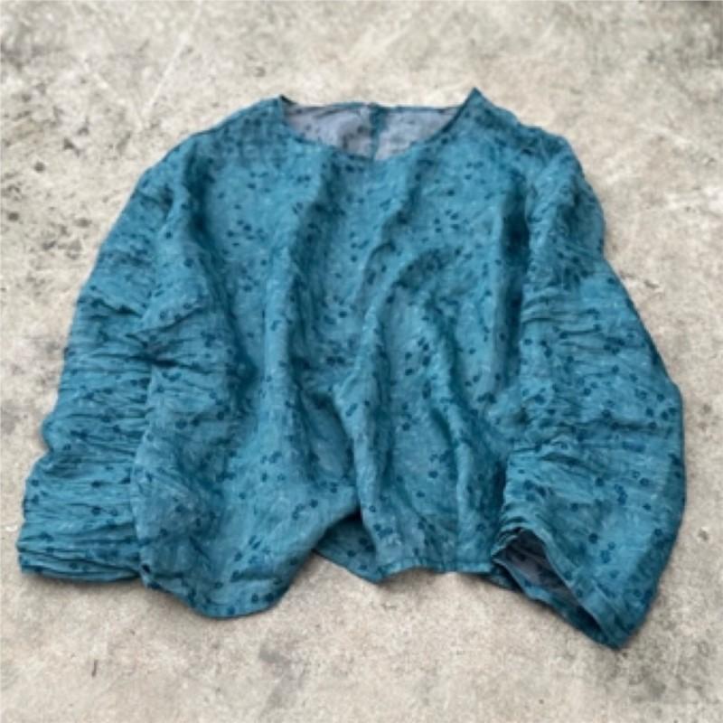 

Johnature Женские винтажные футболки с цветочным принтом в китайском стиле, свободные, с круглым вырезом, с длинным рукавом, осенние женские футболки One Size