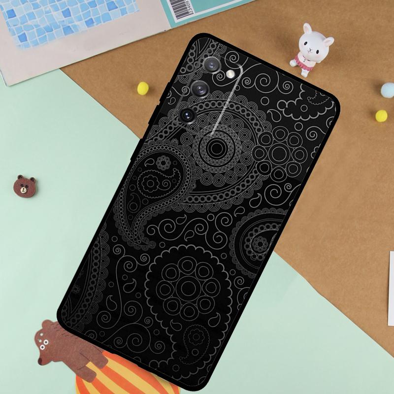 Bandana Seamless Pattern Soft Case For Samsung Galaxy S25 Ultra S9 S10 S20 FE S21 S22 S23 Plus S24 Ultra Funda Cover