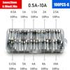 Car Fast-Blow Glass Tube Fuses 0.1A~35A Quick Blow Car Glass Tube Fuses Assorted Kit for Car Light Inflator