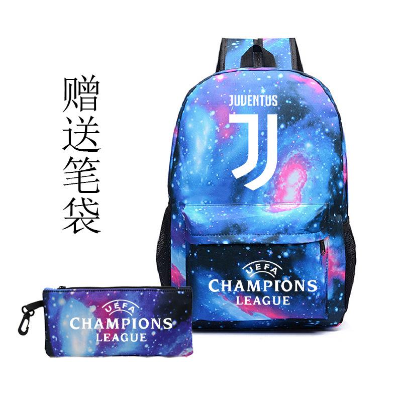 Football Printed Student Backpack Multifunctional Usb Interface Large Capacity Leisure Travel Backpack