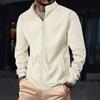 Men's Solid Color Corduroy Zipper Jacket Men's Sports Large Size Casual Jacket