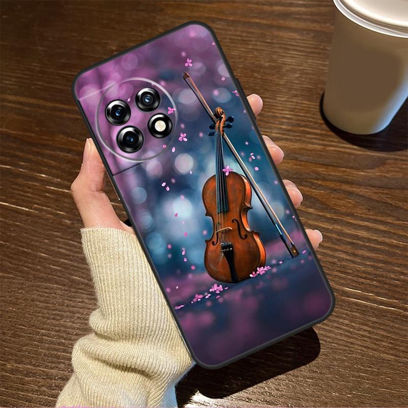 Music Violin For OnePlus 15 13 12 11 15R 13R 12R 8T 10T 13T Case For OnePlus Nord 5 CE 2 3 4 Lite N20 N30
