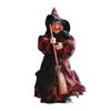 3Pcs Festival Witch Ornament Handmade Cloth Broom Wizard Figurine Decoration For Shop Window Display Indoor and Outdoor