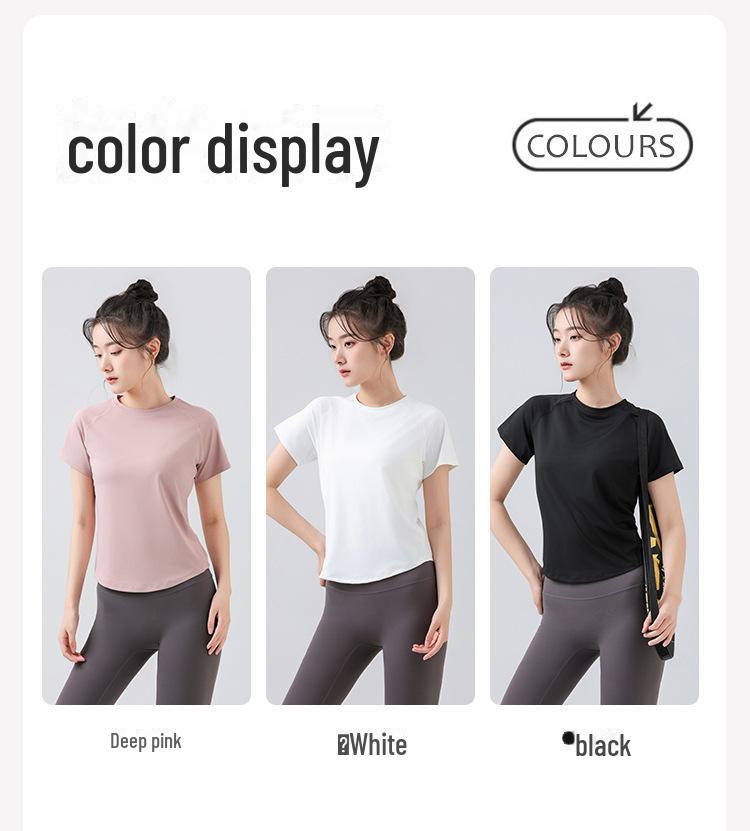 2024 Women's Slim Fit Breathable Quick-Dry Short-Sleeved Yoga & Running T-Shirt