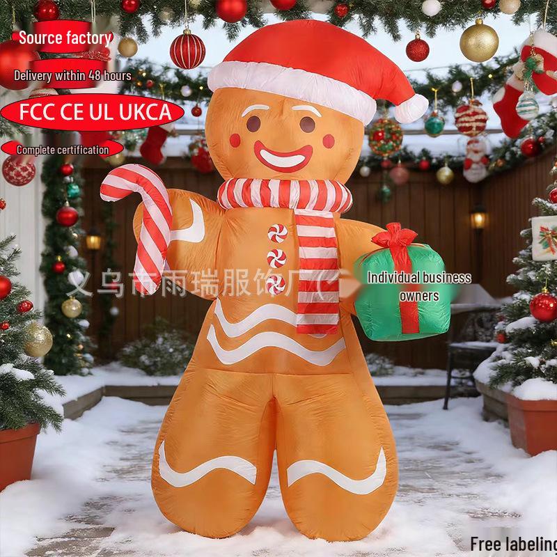 

8FT LED Light-up Gingerbread Christmas Inflatable Ornament Model US Model