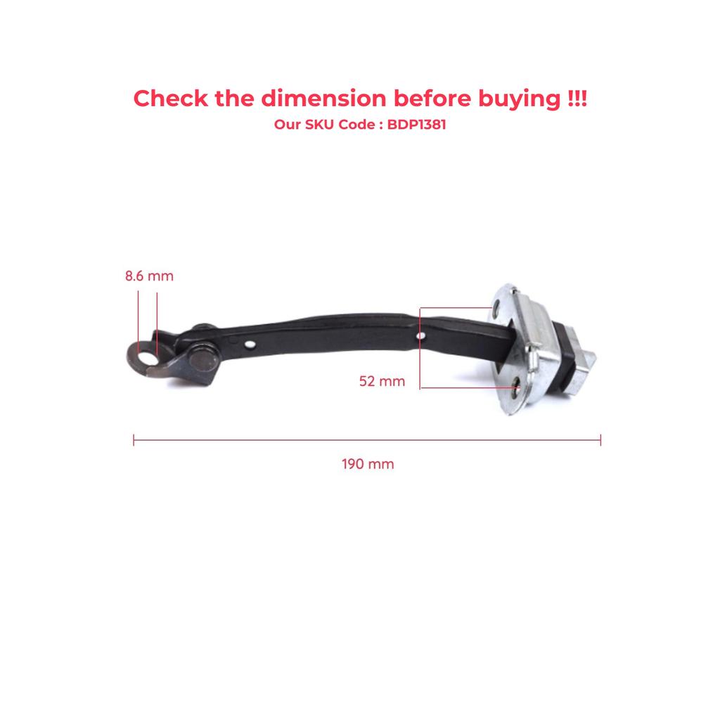 EDP1381-1 2 Pieces Rear Door Stop Check Assy Limiter Strap for Toyota Camry MK6 V4 XV40 2006-2012 6863033070