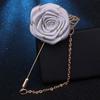 Personality Zinc Zinc Alloy Colorful Rose Collar Needle Leaf Lapel Decoration Cloth Floral Badge Men Corsage