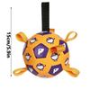 Dog Training Football with Grab Straps Durable Outside Dog Toys Bite-resistant Dog Balls for Medium To Large Dogs Pet Supplies