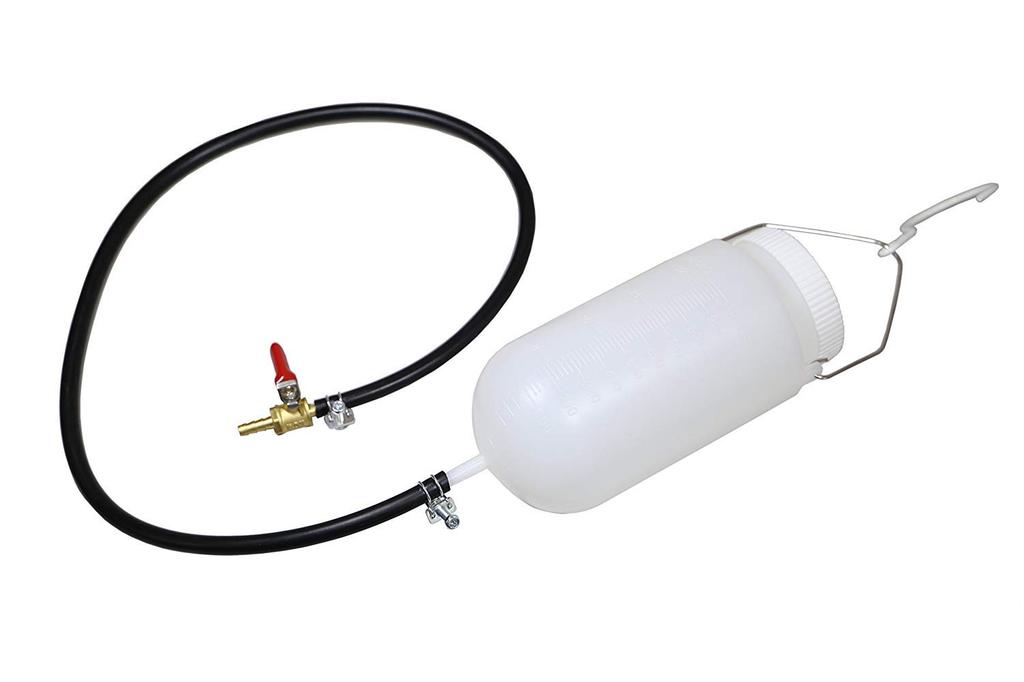 1L Hanging Gasoline Sub-Tank, Spare Tank, Motorcycle Maintenance Reservoir Tank with Cock and Hose, Carb Adjustment Tool