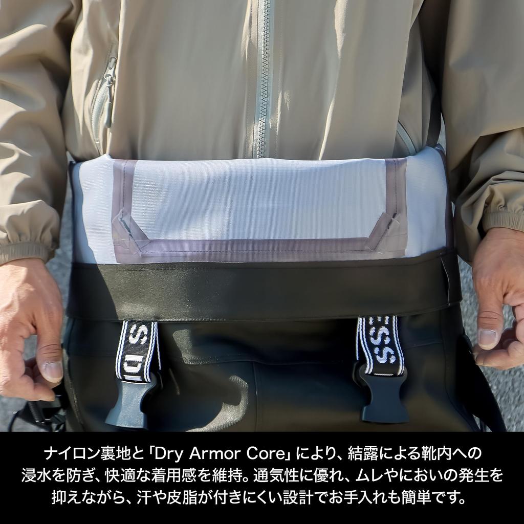 shield radial highly inner mountain large Japanese manufacturer [DRESS] Chest-high waders, sole, XXL, durable, three-layer construction,