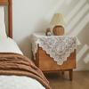 Vintage White Lace Tablecloth Tea Table Bedside Table Washing Machine Refrigerator Rectangular Dust Cover Cloth Sofa Decoration Dust Towel Home Decora