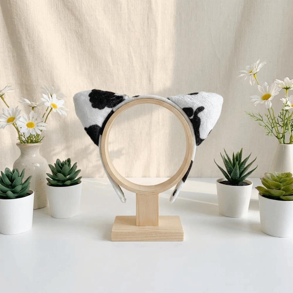 Hair-Pressing Animal Ears Hair Hoop Non-Slip Dairy Cow Hairband Funny Cow Horn Headband Photo Prop