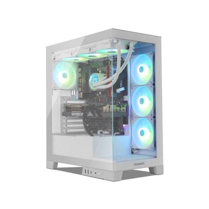 Boîtier PC - NOX - Hummer GLOCK - Semitorre ATX - Cristal Templé - USB-C - Blanc
