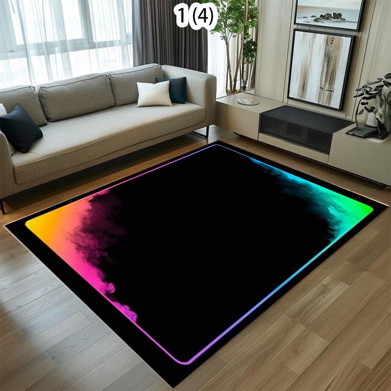 

Colorful Neon Printed Carpet Personalized Indoor Carpet Living Room Bedroom Dirt Resistant Door Mat Home Decoration Floor Mat 40X60cm