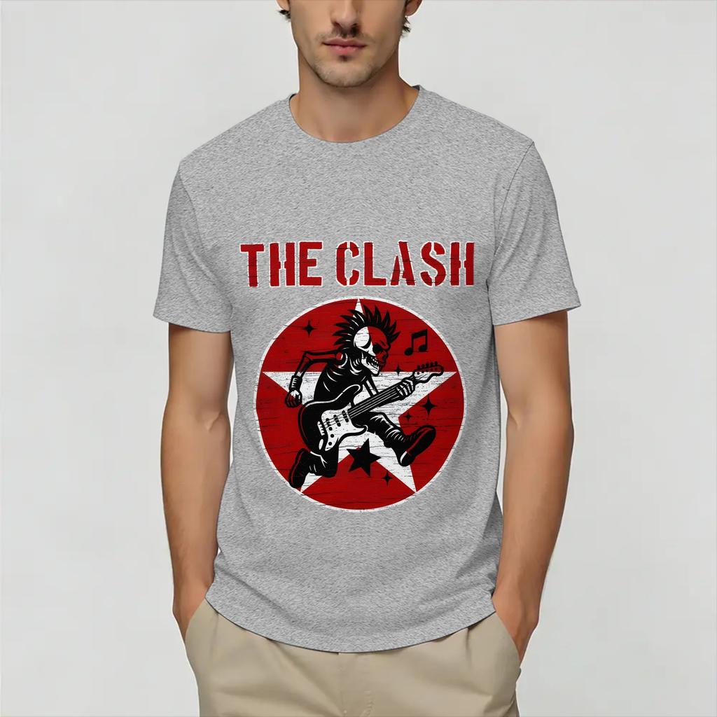 Unisexs Vintage The Clash T Shirts 100 Cotton Clothing Funny Short Sleeve Round Neck Tees Plus Size TShirt