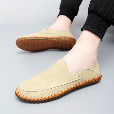 Outdoor Men Comfortable Soft Soled Non Slip Casual Handmade Shoes Fashion Brand Men Breathable and Wear-resistant Driving Shoes