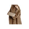 Gucci Torebka na ramię z emblematem GG, jasne złote okucia, tkanina powlekana, mała, damska, beżowo-brązowa, 847281-FAEUC-9758
