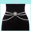 Metal Hip Belt With Rhinestone Accents And Lobster Clasp For Adult Party And Festival Accessory