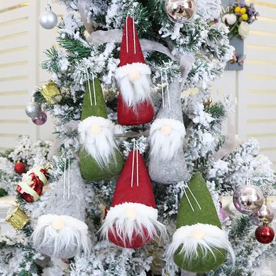 Santa Claus Ornaments Christmas Festival Decoration Hanging Pendants Xmas Tree Embellishment Stuffed Toys Christmas Dolls