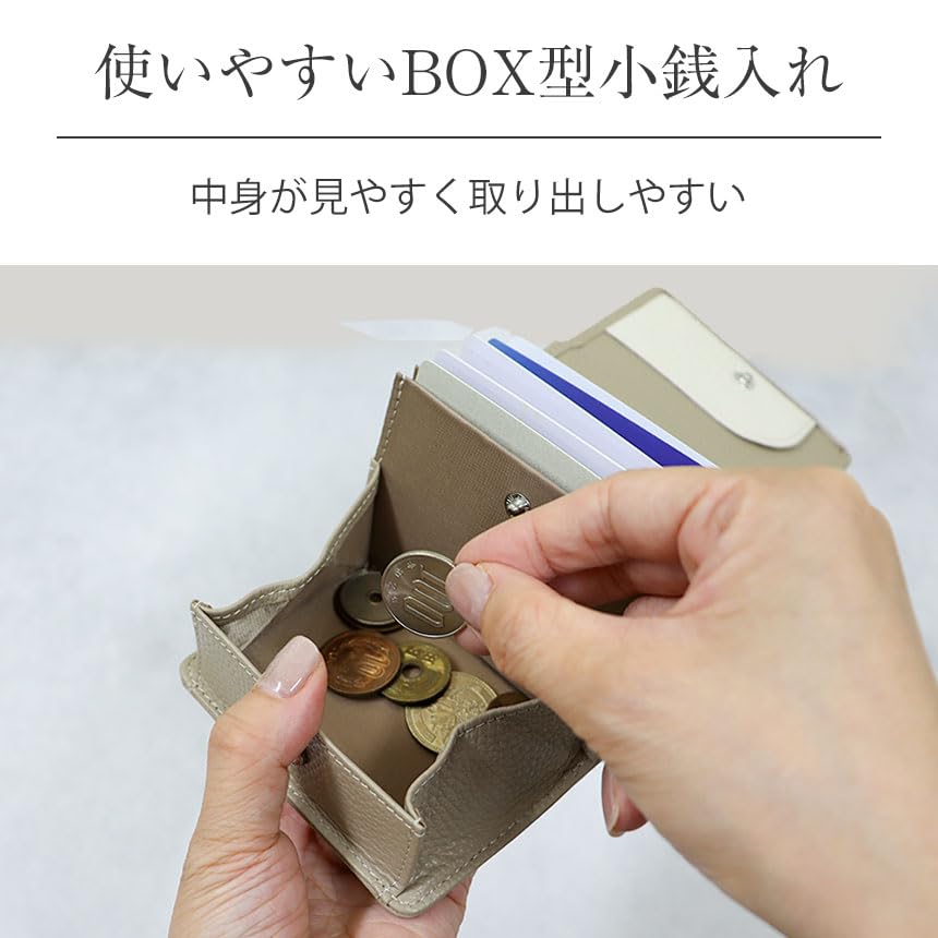 DECOS Mini-Geldbörse für Damen, Klein, Faltbar, Anti-Skimming, Kartenfächer, Leder, Großes Fassungsvermögen, Niedliche Marke, 79515 (Grün x Elfenbein)