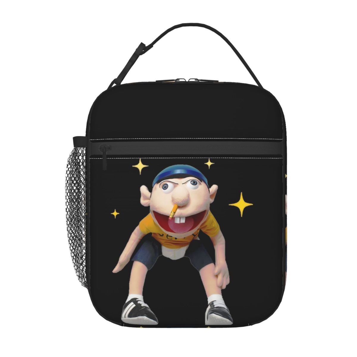 Jeffy Gezicht Sml Rapper Geïsoleerde Lunchtas voor Kinderen School Koeltas Thermische Voedseldoos Draagtas Lekvrije Lunchboxen Container One Size
