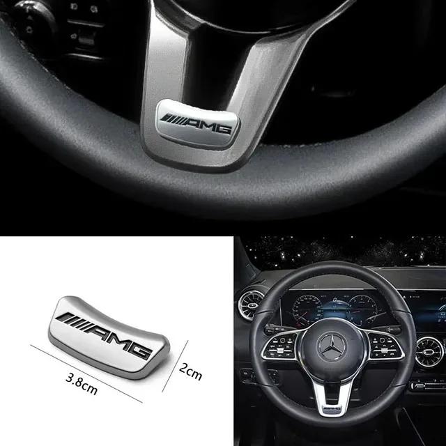 2025 Hot Car Emblem Steering Wheel Decoration Badge Sticker For Mercedes Benz AMG W206 W204 W205 W212 W213 W221 W222 W223 W251 W