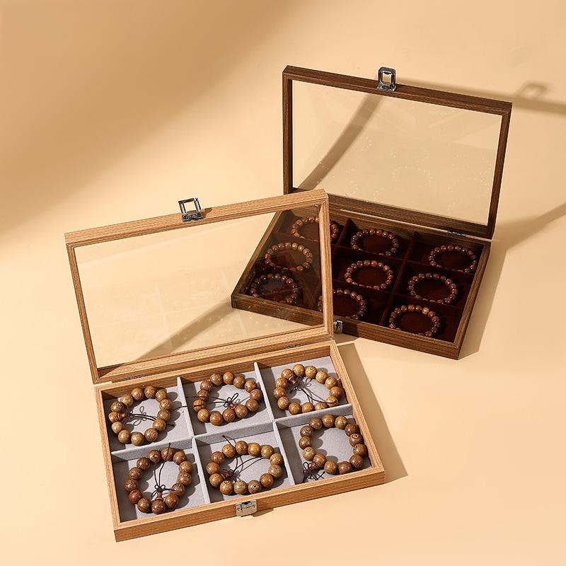 Dust-proof Sunroof with Lid Bracelet Storage Box Buddha Beads Cultural Play Bracelet Collection Box Buddha String Bracelet Jewelry Box