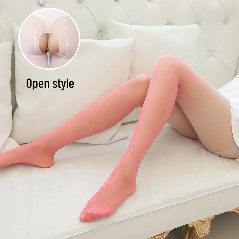 Black & Gray Gradient Open-Crotch Stockings - Pure Desire Style