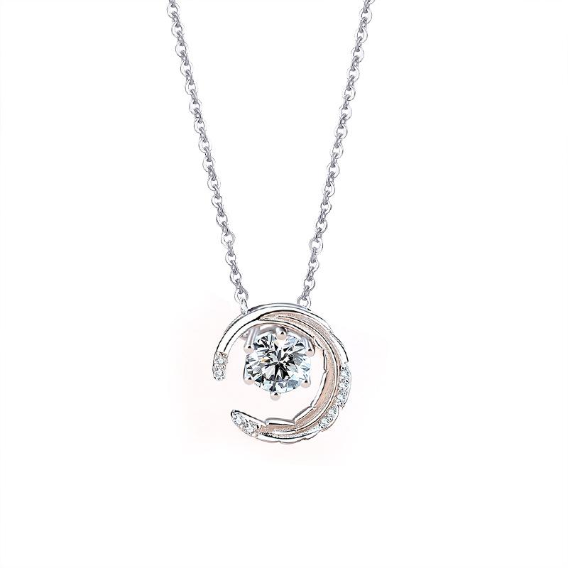 Tancise S925 Sterling Silver Luxury Personality Pendant Necklace Women's Classic Tide Necklace
