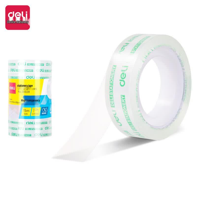 Deli Easy-Tear Transparent Stationery Tape