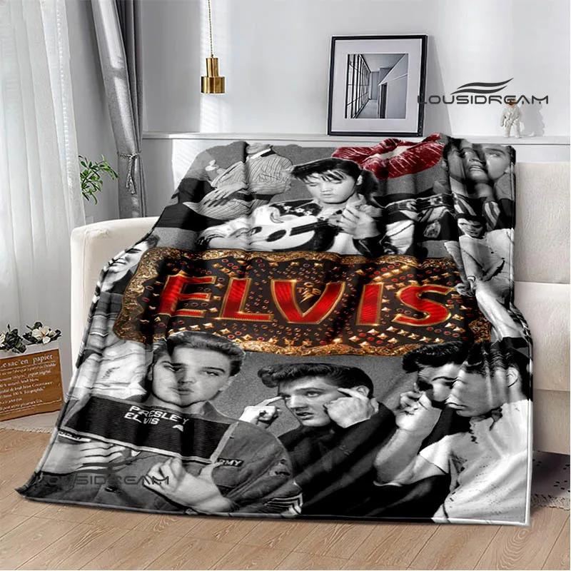 E-Elvis-Presley Retro print deken dekens voor bedden Picknickdekens Flensdeken Zachte en comfortabele deken verjaardagscadeau