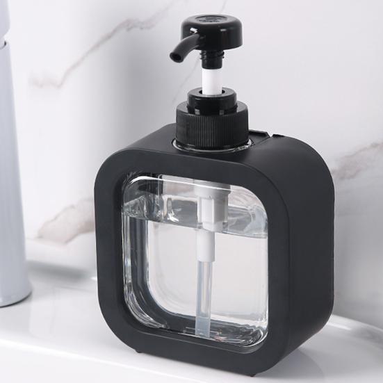 Lotion Bottle Leak-Proof Clear Design Press-down Pump Dispenser Wide-Mouth Plastic Waterproof Liquid Bottle