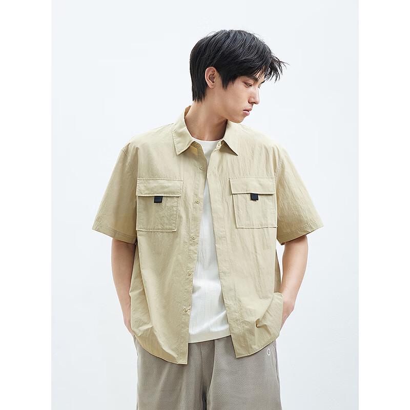 GXG Men's Summer Work Short-Sleeved Lapel Shirt