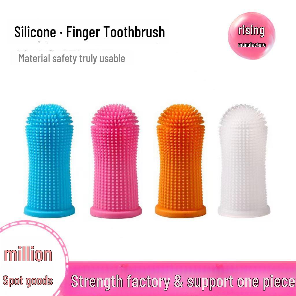 

360° Silicone Finger Toothbrush for Pets and Kids Unpackaged